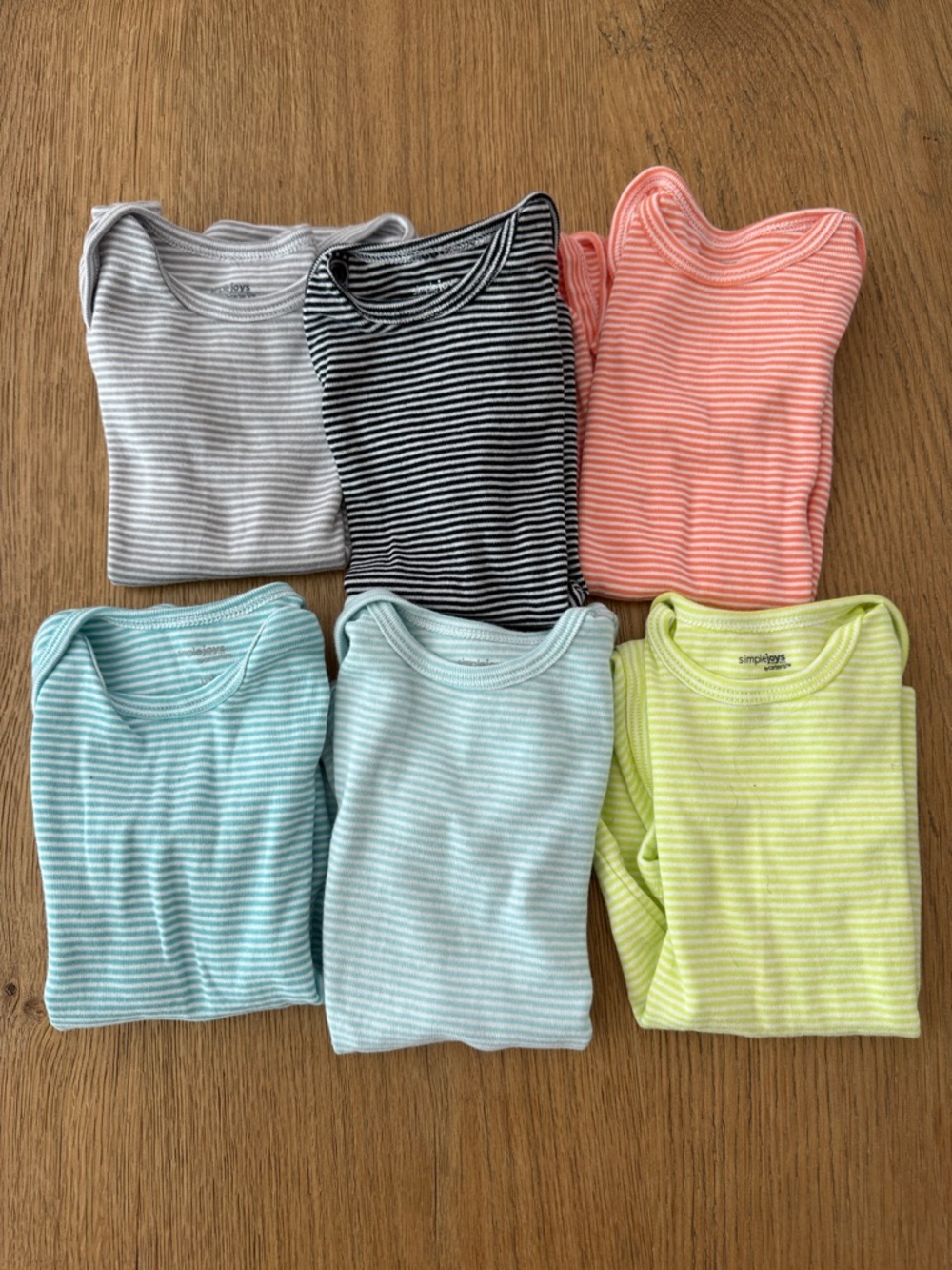 Bundle of Six Simple Joys by Carters Striped Onesies